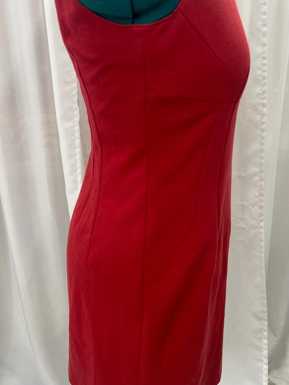 DKNY Red Sleeveless Sheath Mini Dress